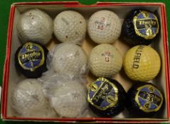 12 assorted Dunlop and Penfold golf balls to incl 9x Dunlop 65 with 4 in wrappers, 2x Penfold et al