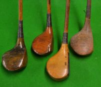 4x assorted persimmon woods to incl McEwan Southport , Bradbeer, Ross all with faults (A/F)