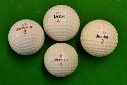 3x Lynx Jumbo golf balls to incl 2x 1.80 and a Jumbo Junior 1.74 plus another (4)