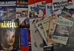Formula One Selection including Nigel Mansell Signed Autobiography also includes programmes such