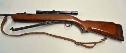 Air rifle: BSA Airsporter .22 under lever air rifle complete with BSA 4 x 20 telescope, original