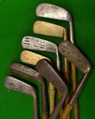 8x assorted blade putters to incl Anderson Anstruther ridge backed goose neck blade, Jack Logan Cape