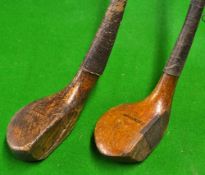 2x scare neck woods to incl Geo Bussey transitional wide neck brassie with dropped heel face and R