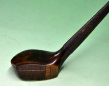 An extremely rare G Brews 'Heelless' Pat scare neck driver c. 1893 stamped to the toe with Pat