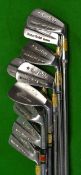 9x John Letters Fred Daly Master model stainless irons c. 1960 nos 3-9, plus PW and SI - used