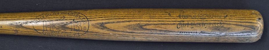 Baseball - Hillerich and Bradsby Baseball Bat NO 12 Triple Crown Carl Yastremski Approved 'Little