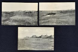 3x early St Andrews Old Golf Course postcards - Valentine Series Bromotype to incl 