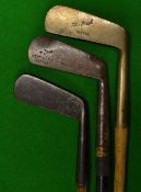 3x various blade putters to incl Harrower bent neck mussel back, 