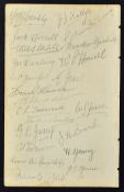 Rare 1899 Australian and England cricket team autographs from the match South England v Australia
