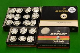 18x Dunlop 65 wrapped golf balls - in makers boxes