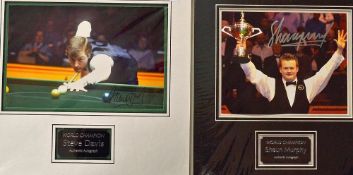 Snooker World Champion Signed prints to include Steve Davis, Stephen Hendry, Shaun Murphy and Ken