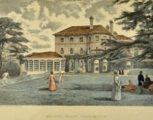 Lawn Tennis Prints a collection of three Racket Sport themed prints, to include 1840 lithograph