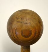 1950's wooden cricket conditioning hammer stamped 