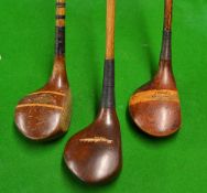 3x good large sized drivers - two striped tops incl Tom Fernie, D&W and Laurie Auchterlonie