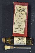 'Racko' Tennis Gut Reviver in original box and contained within glass bottle and includes brush,