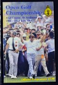 1984 Open Golf Championship programme signed by the winner Seve Ballesteros - played at St Andrews
