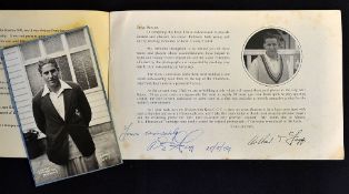 Arthur Fagg (England and Kent) signed souvenir benefit cricket book - 