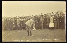 Harry Vardon, St Andrews golfing postcard inscribed 