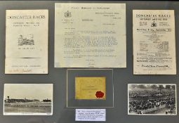 1840 Doncaster Grand Stand Racing Ticket complete with a letter from the County Borough of Doncaster