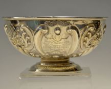 Fine 1897 Victorian silver golfing trophy bowl - hallmarked London 1896 and engraved 'Mixed