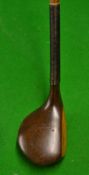 Fine Tom Auchterlonie St Andrews scare head brassie c/w full brass sole plate, and good head and