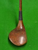 R. Forgan St Andrews Crown model large head brassie with makers shaft stamp
