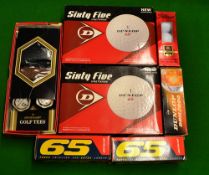36x unused modern golf balls to incl 33x Dunlop Moevius USA in makers boxes plus 3x Titleist DT90