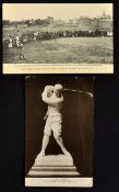 Scarce Harry Vardon and J.H Taylor golfing postcard - titled 