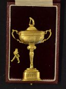 Rare 1989 Ryder Cup large gilded blazer badge - overall 3.25