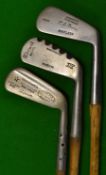 3x interesting rustless irons to incl Spalding Thrait model deep ridge sole mashie, Maxwell mid iron