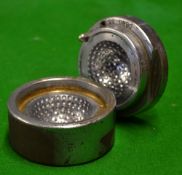 Early steel dimple golf ball mould - large size ball mould stamped D880 55 to the rim of both