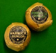 2x Dunlop Warwick 50/50 mesh/dimple pattern golf balls - in the original paper wrappers