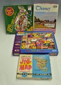 Jigsaw Board game selection including Waddington's Shaped Jig-Saw of North America overall 22 7/8