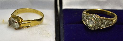 Windsor and Allen Princess Elizabeth Two Carat Ring together with a Gold Ring with 8 carat gold band