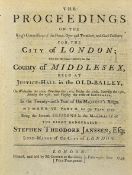 18th Century Crime in London Old Bailey Proceedings Publication 1755 a 20 page Weekly publication