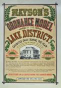 Keswick - c. 1870-90s Impressive Poster Advertising 'Mayson's Ordnance Model of the Lake District'