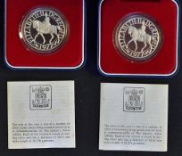 1977 Queen's Silver Jubilee Crown Silver Proof Coin struck in sterling silver diameter 38cm weight