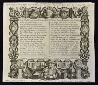Superb 18th Century Gulliver's Travels Large Printed Poster/Handbill Circa 1726 - 32 being an advert