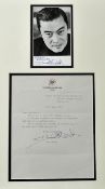 Autographed Letter / Photograph Burt Kwouk: Autographed letter mounted with photograph f & g 50 x