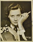 Charlie Chaplin 2nd Wife Lita Grey Chaplin 1908-1995 Autographed Photograph: 26 x 20cm B & W