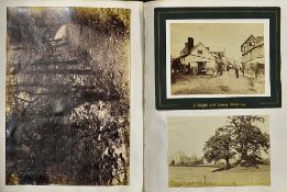 c.1870 Photo Album containing a wide variety of photographs, engravings and prints, includes