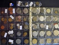 Large Selection of assorted coins, medallions and tokens includes 1897 Victoria Diamond Jubilee,