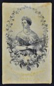 International Exhibition London 1862 Woven Silk Stevengraph depicting portrait of Queen Victoria