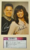 Donny and Marie Osmond Autographed Photograph: Famous Brother and Sister mounted with concert ticket