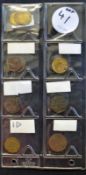 Varied Selection of Tokens and Coins to include 1876 Newcastle Tea Company, 1862 International
