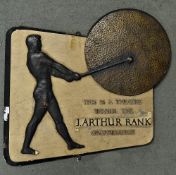 Interesting Theatre 'Gong Man' Sign preceded the opening credits of every movie produced by The Rank