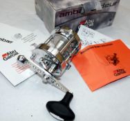 REEL: Abu Ambassadeur 6500 CS Rocket Special Edition multiplier reel, foot stamp 070118/08, bright