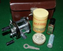 REEL & SPOOL: (2) Abu Record Flyer 3000 model C multiplier reel, foot stamp 4441, casting thumb bar,