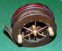 REEL: Early Coxon Patent 6 spoke Aerial reel with tension regulator, 4