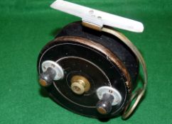 REEL: Extremely rare Hardy Megstone wooden surf casting reel, 4.5
